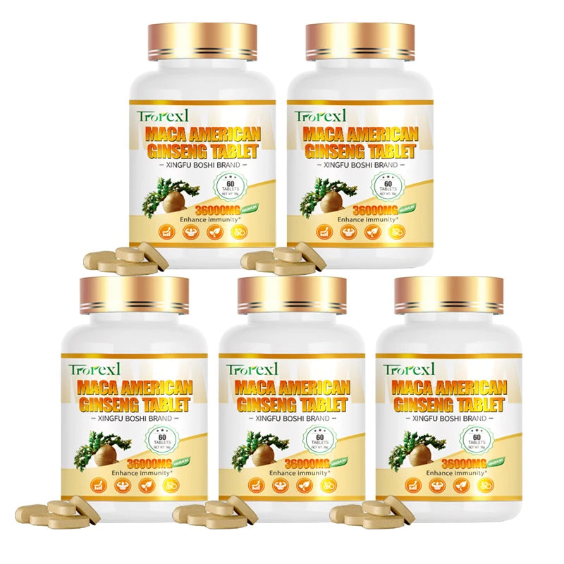 Maca Ginseng Men's Health Tablets Increase Confidence in Bedroom, Vitality Renewal Supplements for Male