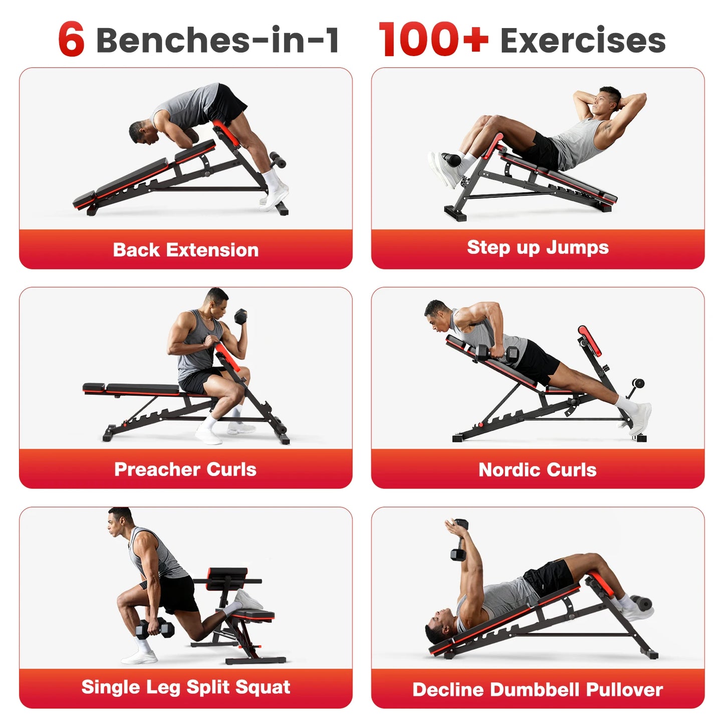 Dumbbell Bench Roman Chair Adjustable Foldable Training Weight Bench Weightlifting Exercise Abdominal Waist Fitness for Home Gym