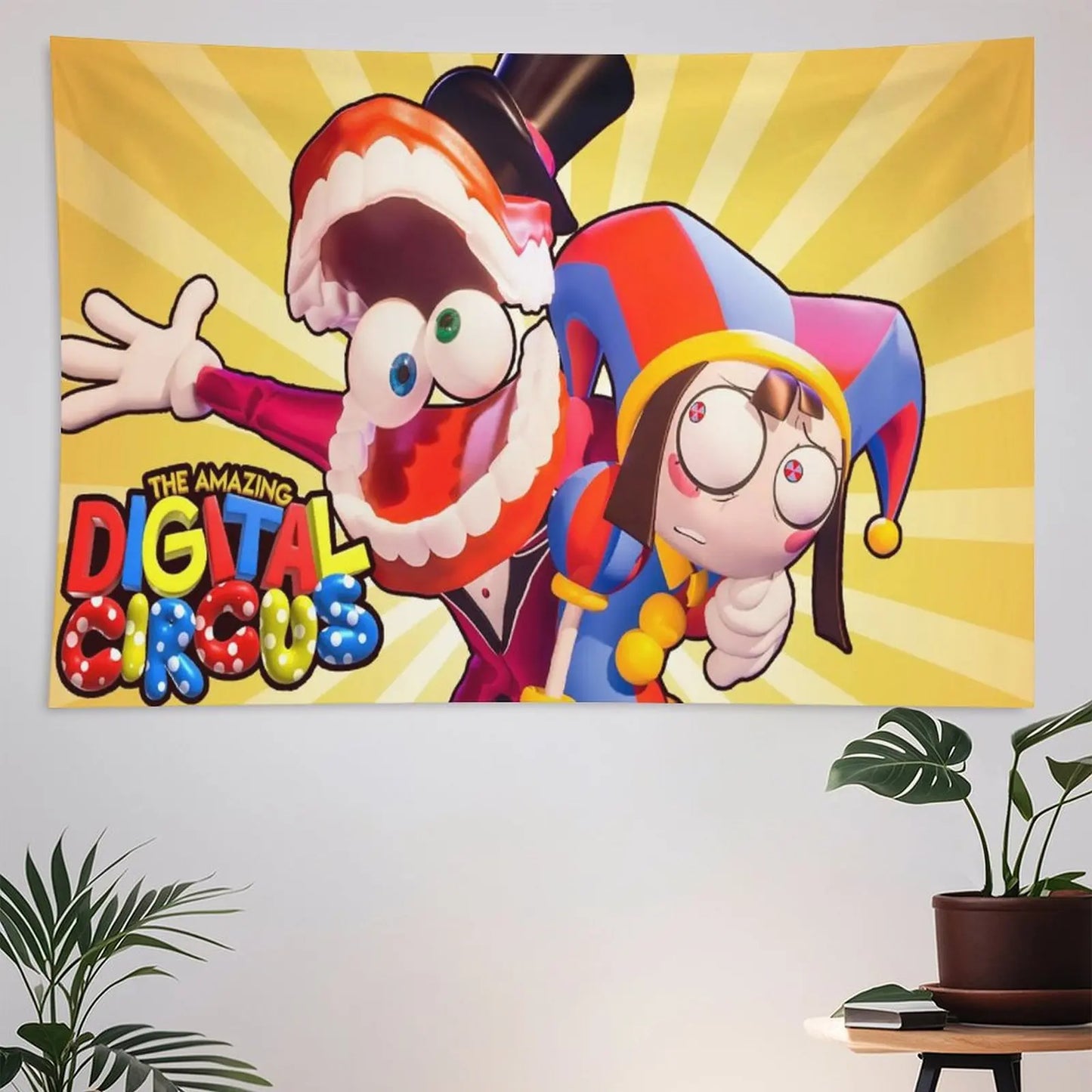 The A-Amazing Circus Cartoon Digital Tapestry, Home Decor, Funny Anime Wall Art Tapestries Backgrounds For Living Room,Dormitory