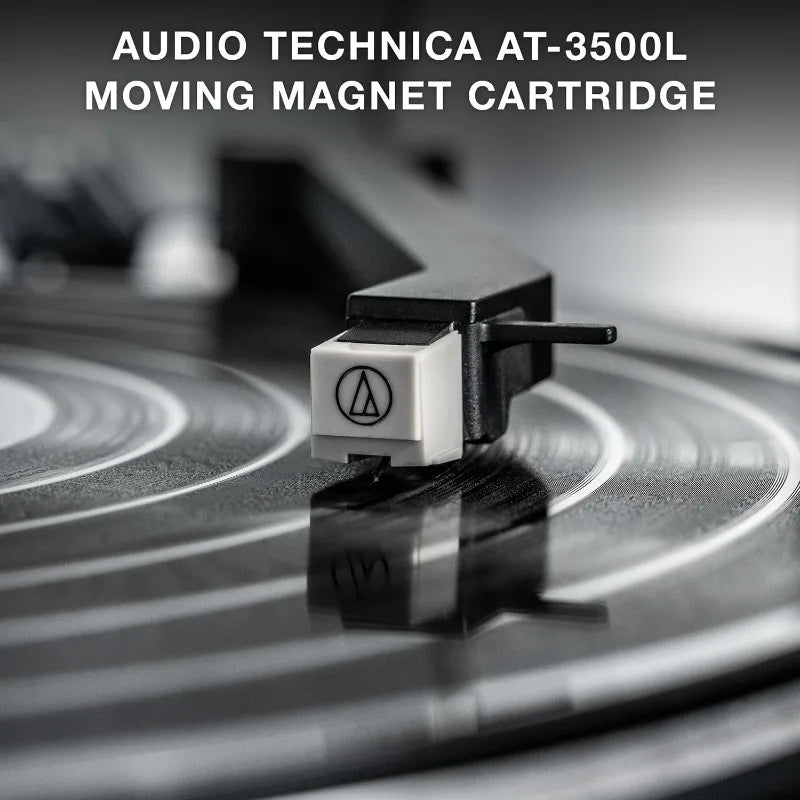 Automatic – Fully Automatic Bluetooth Turntable – Audio Technica ATN3600L Cartridge, 2-Speed Vinyl Record Player, Alumi