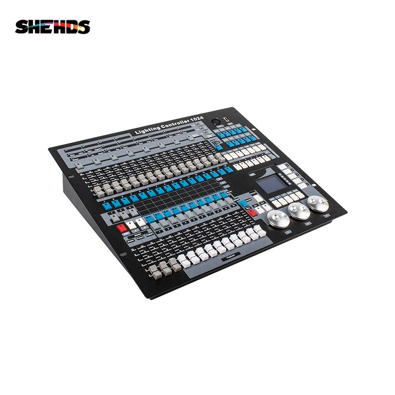 SHEHDS DMX512 1024 Console Stage Light Controller Dongle 1024 Channel With Flight Case Wedding DJ Disco Lights Show Controller