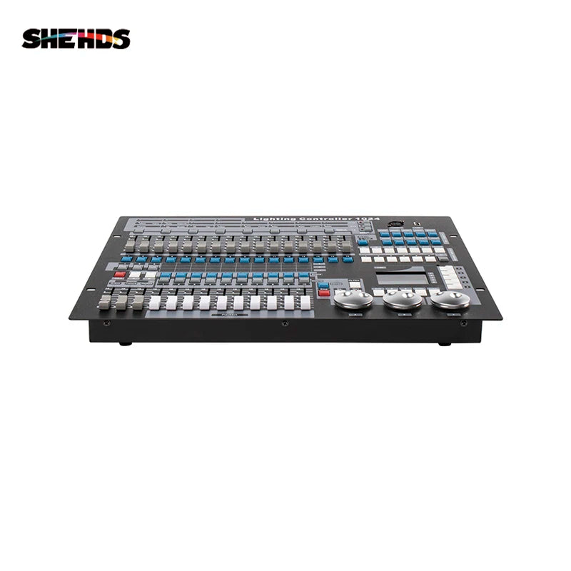 SHEHDS DMX512 1024 Console Stage Light Controller Dongle 1024 Channel With Flight Case Wedding DJ Disco Lights Show Controller