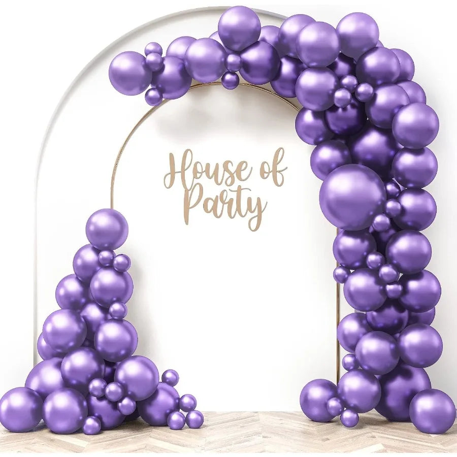 Metallic Purple Balloons Purple Balloon Garland Kit with 5 12 18 Inch Purple Metallic Balloons for Halloween Christmas and Part