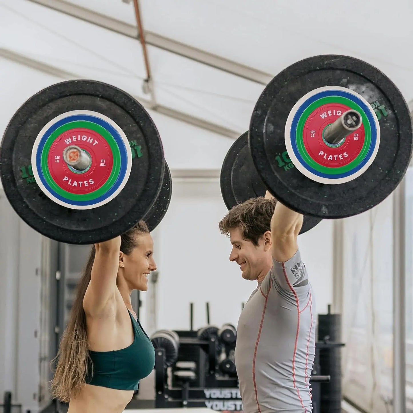 2PCS Change Weight Plates 1.25LB 2.5LB 5LB 10LB Fractional Plate Bumper Plates for Weight Lifting Steel Insert Strength Training