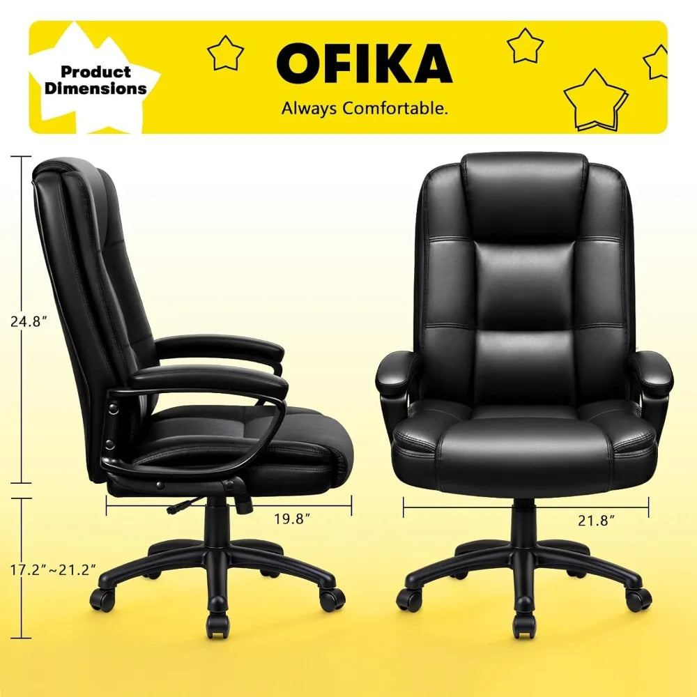 Home Office Chair, 400LBS Big and Tall Computer Chair Heavy Duty Design, Ergonomic High Back Cushion Lumbar Back, Customized