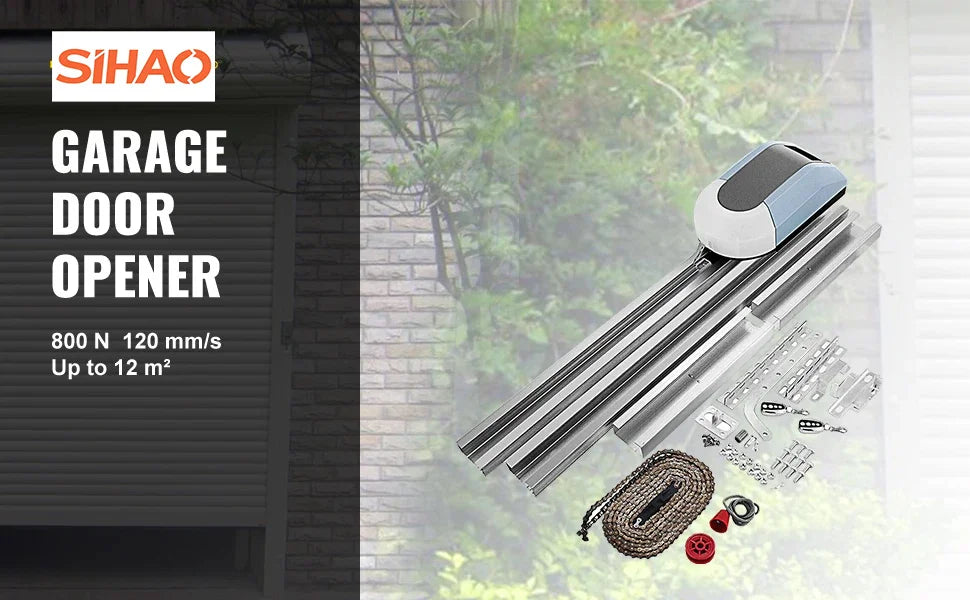 Sihao Garage Door Opener AC220V Electric Automatic Garage Door Opener With Remote Control 15 M² Applicable 1000 N Pulling Force