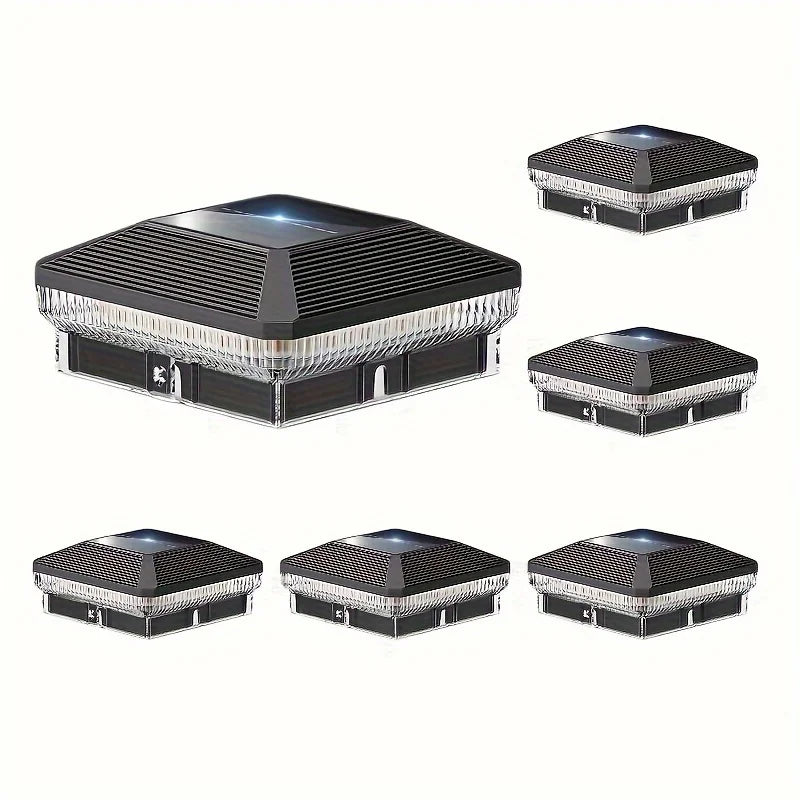 6/12 Pack 4x4 Solar Post Lights Outdoor, 40 LEDs 30 Lumens Fence Post Solar Lights Outdoor with 3 Modes