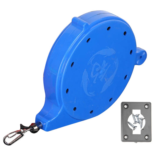 20/40M Fishing Rods Lanyard Tether Safety Line Stainless Steel Spring Sautomatic Fish Slipping Safety Device with Non-Slip Clamp