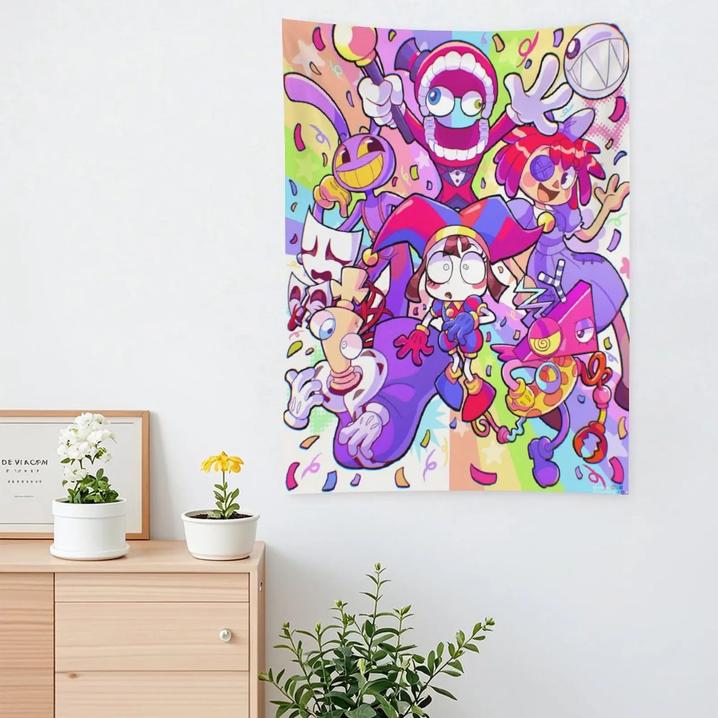 The A-Amazing Circus Cartoon Digital Tapestry, Home Decor, Funny Anime Wall Art Tapestries Backgrounds For Living Room,Dormitory