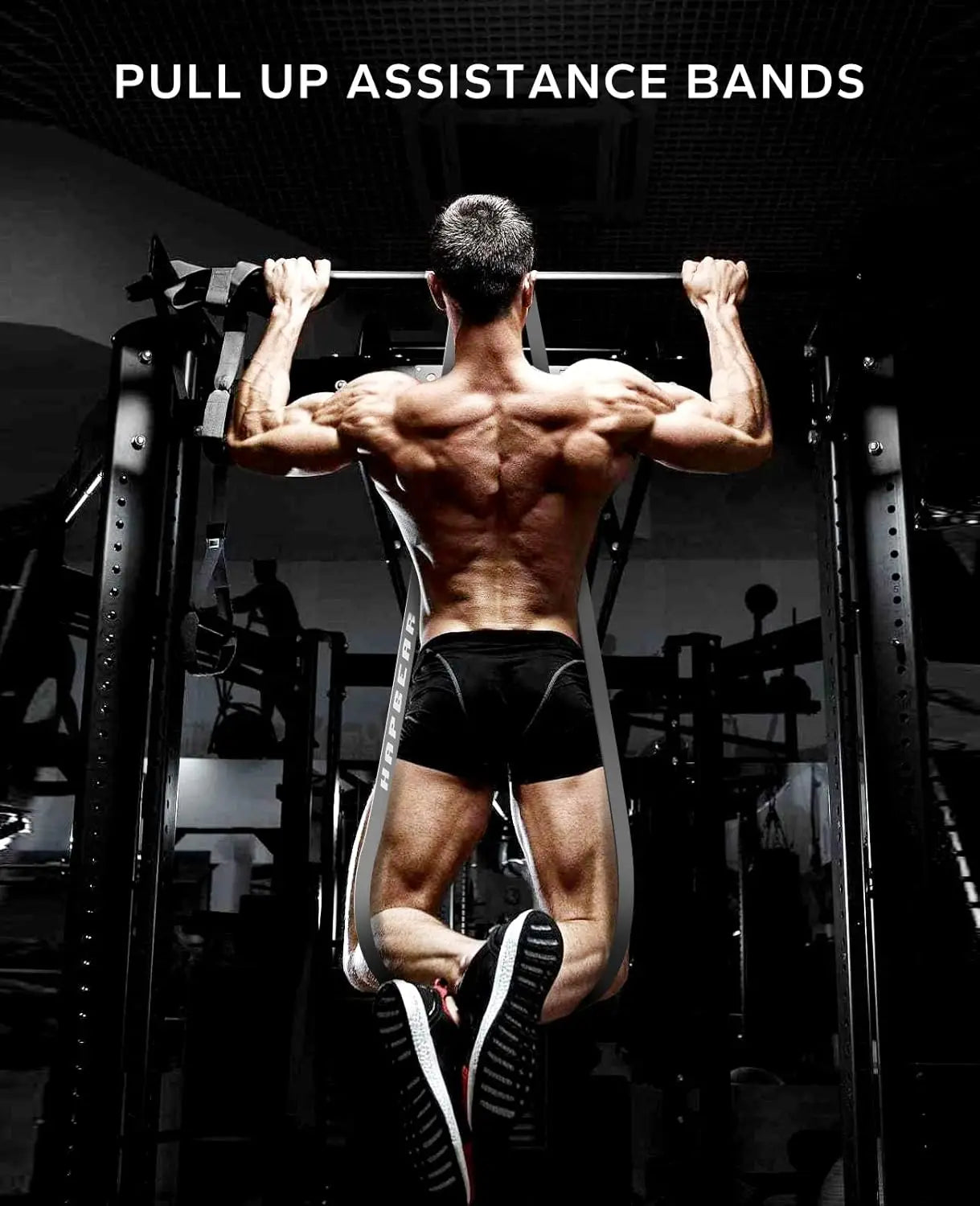 5-Piece Pull Up Assistance Bands Set with Door Anchor - Varying Resistance Levels for Full Body Workout