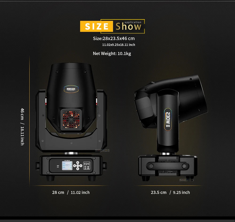 SHEHDS Flight Case With 2Pcs Mini Bulb Beam 230W 7R Moving Head Lighting For DJ Bar Concert Special Equipment