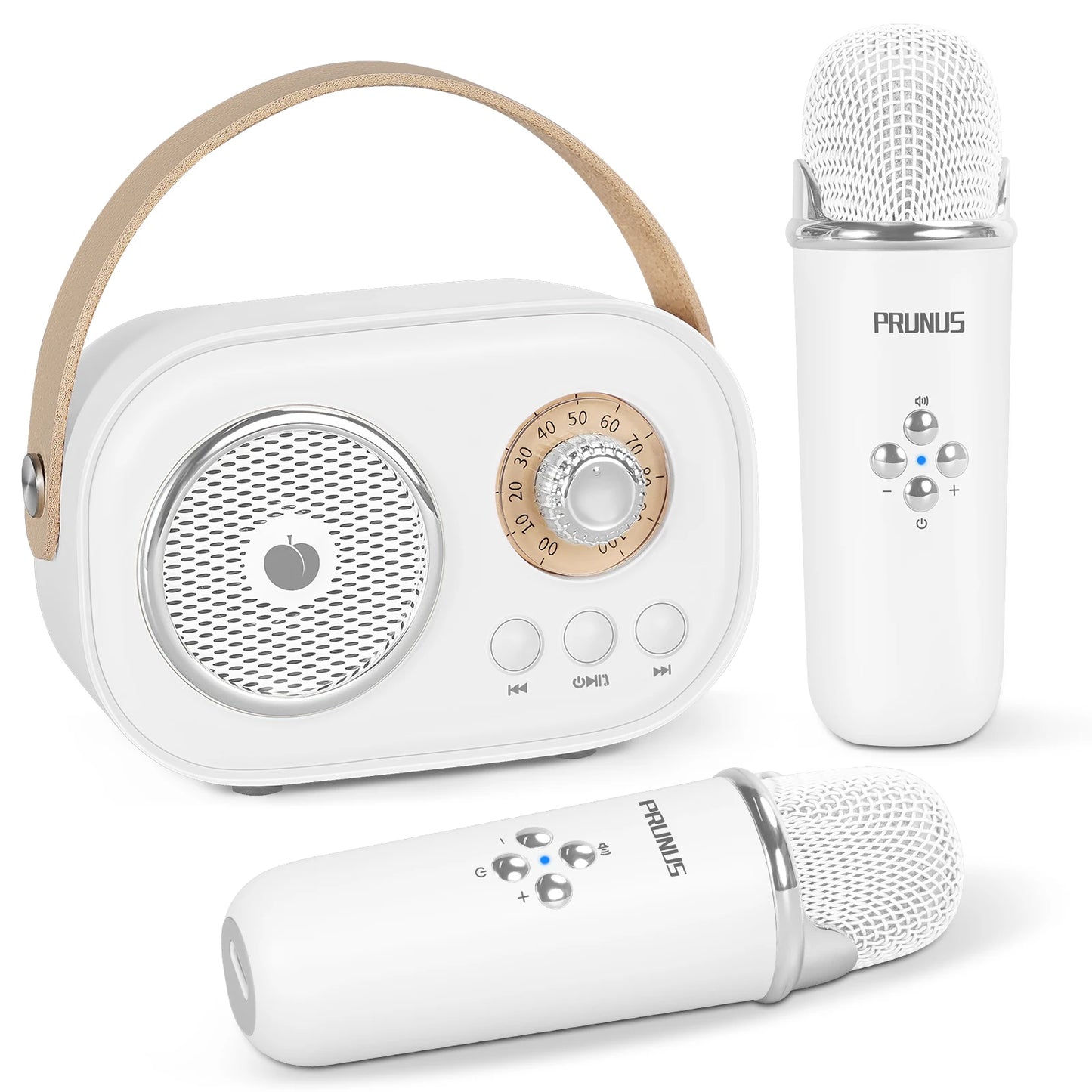Mini Karaoke Machine for Kids&Adults,Portable Bluetooth Speaker with 2 Wireless Microphones and Stereo Sound Enhanced Bass,Gifts