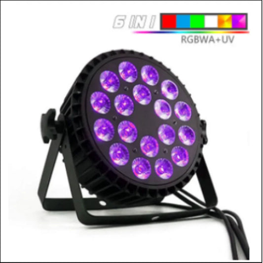 SHEHDS 1pcs LED Aluminum 18X18W Waterpoor/18X12W RGBW/18X18W Par Lighting DMX 512 DJ Disco Stage Light Christmas Decoration