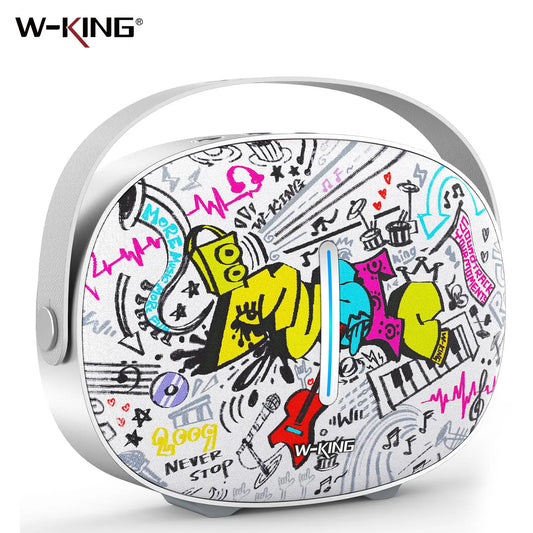W-KING T8II Portable Bluetooth Speakers Wireless Outdoor Boombox, Heavy Bass/Crystal Sound,2 Subwoofers,Fast Charging,BT5.4