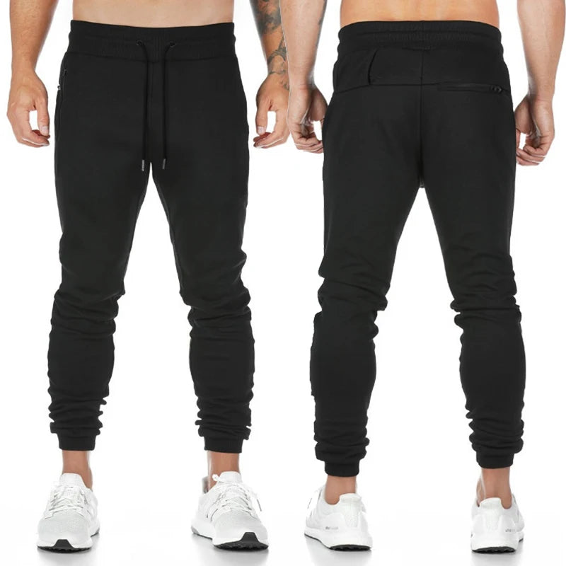Men's Sweatpants with Zipper Pockets Towel Loop Tapered Joggers for Men Athletic Quick Dry Pants for Workout Jogging Running