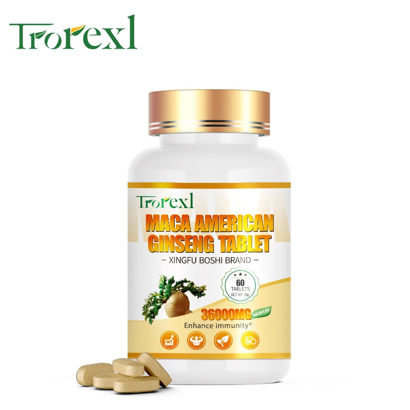 Maca Ginseng Men's Health Tablets Increase Confidence in Bedroom, Vitality Renewal Supplements for Male