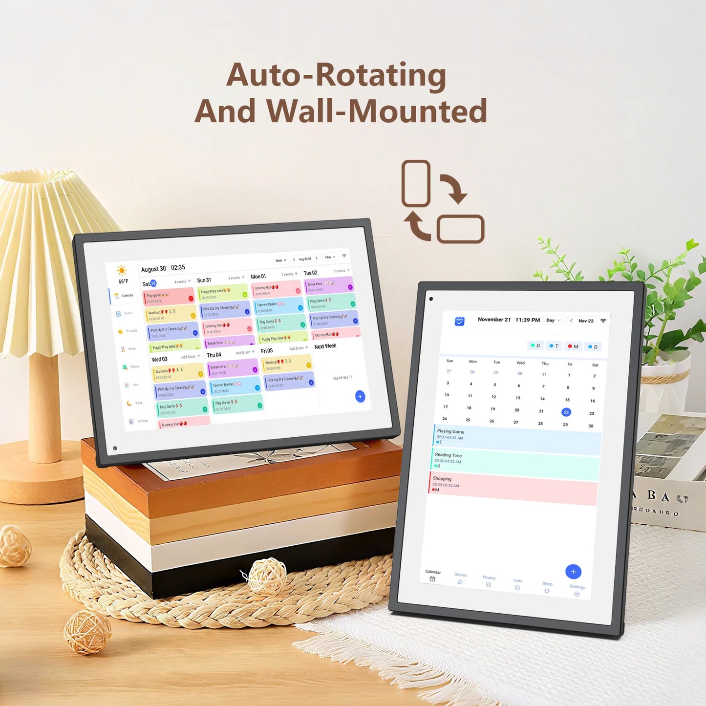 10.1 inch Digital Calendar & Chore Chart,Smart Touchscreen Interactive Display for Family Schedules, Wall & Desk Mountable