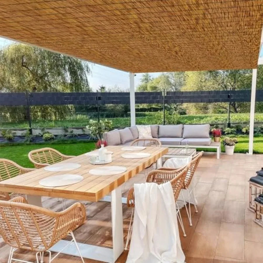 Reed Fencing RollsPatio Privacy Screen Decorative Bamboo Fence Rolls for Patio Balcony Garden Backyard Outdoor 6x16FT 2Pcs