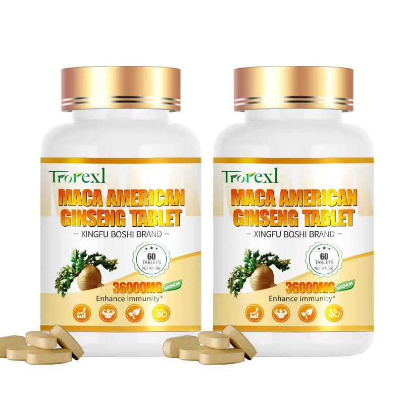 Maca Ginseng Men's Health Tablets Increase Confidence in Bedroom, Vitality Renewal Supplements for Male