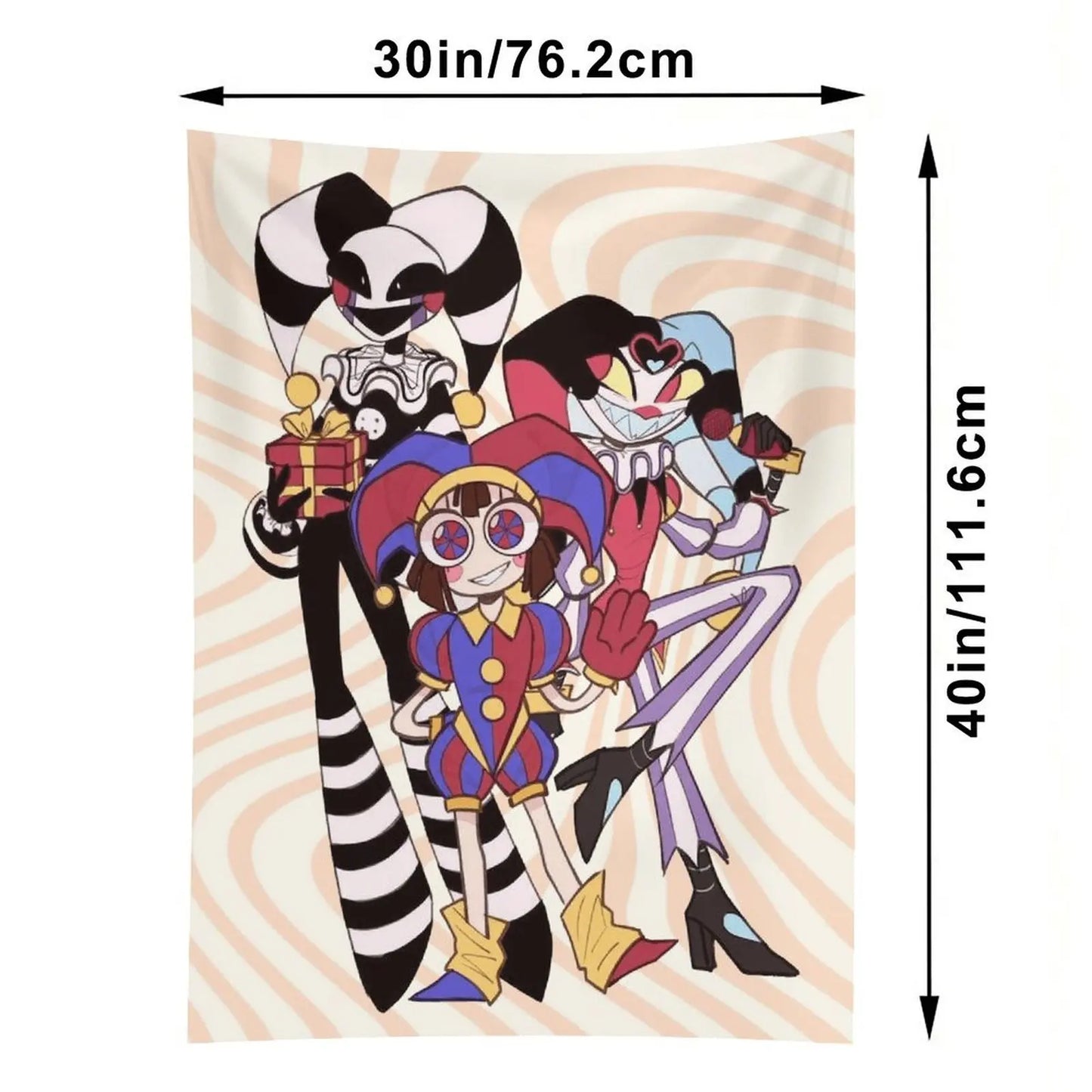 The A-Amazing Circus Cartoon Digital Tapestry, Home Decor, Funny Anime Wall Art Tapestries Backgrounds For Living Room,Dormitory