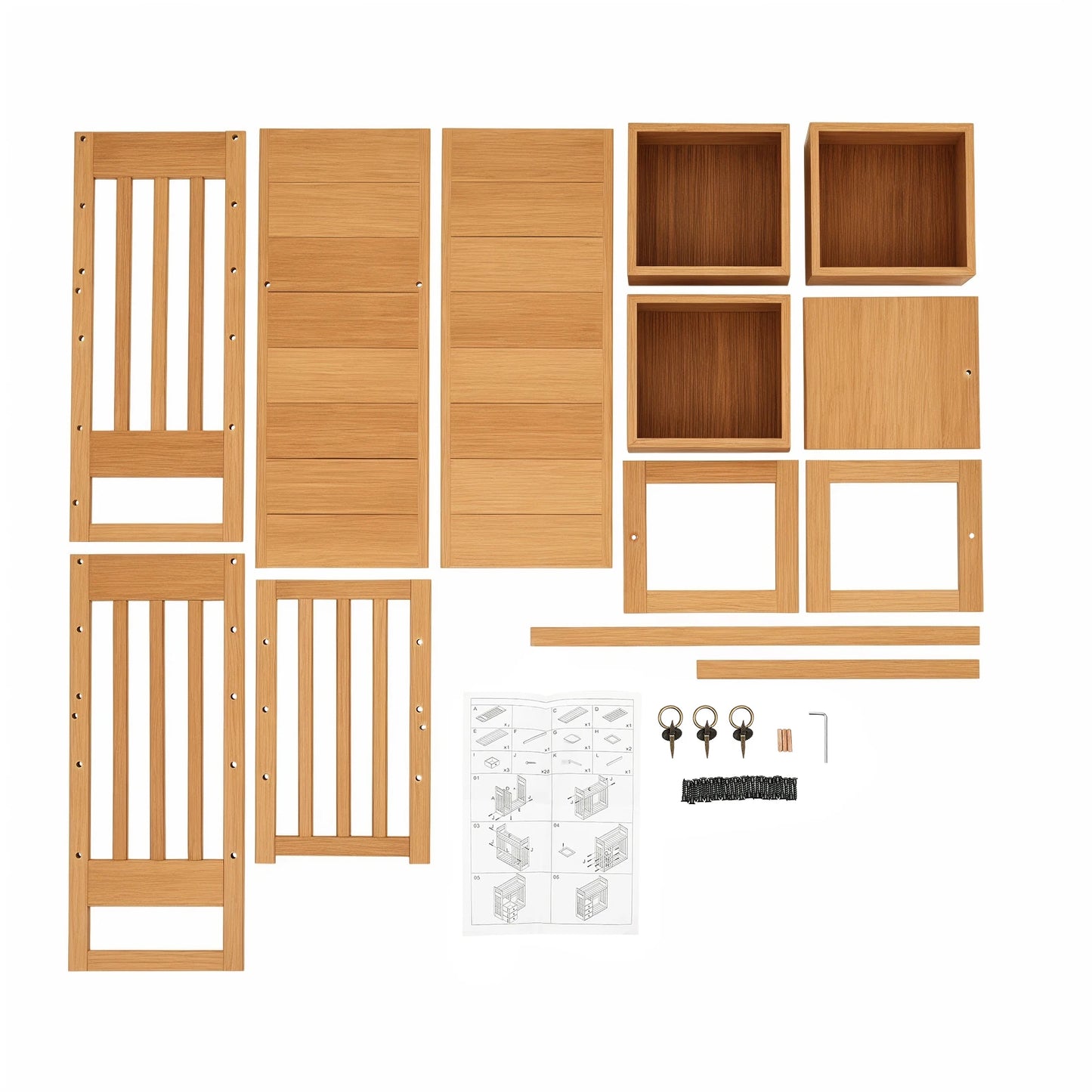 Desktop Organizer Book Shelf Office Storage Rack Wood with Drawers - Birthday Gifts - Natural Stand Shelf Rectangular