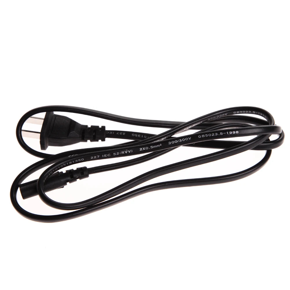 2-Prong AC Power Supply Adapter Cord Cable Replacement 2 Pin Power Cable Supply Cable for PSV/PSP/PS2/PS3/PS4 Game Console