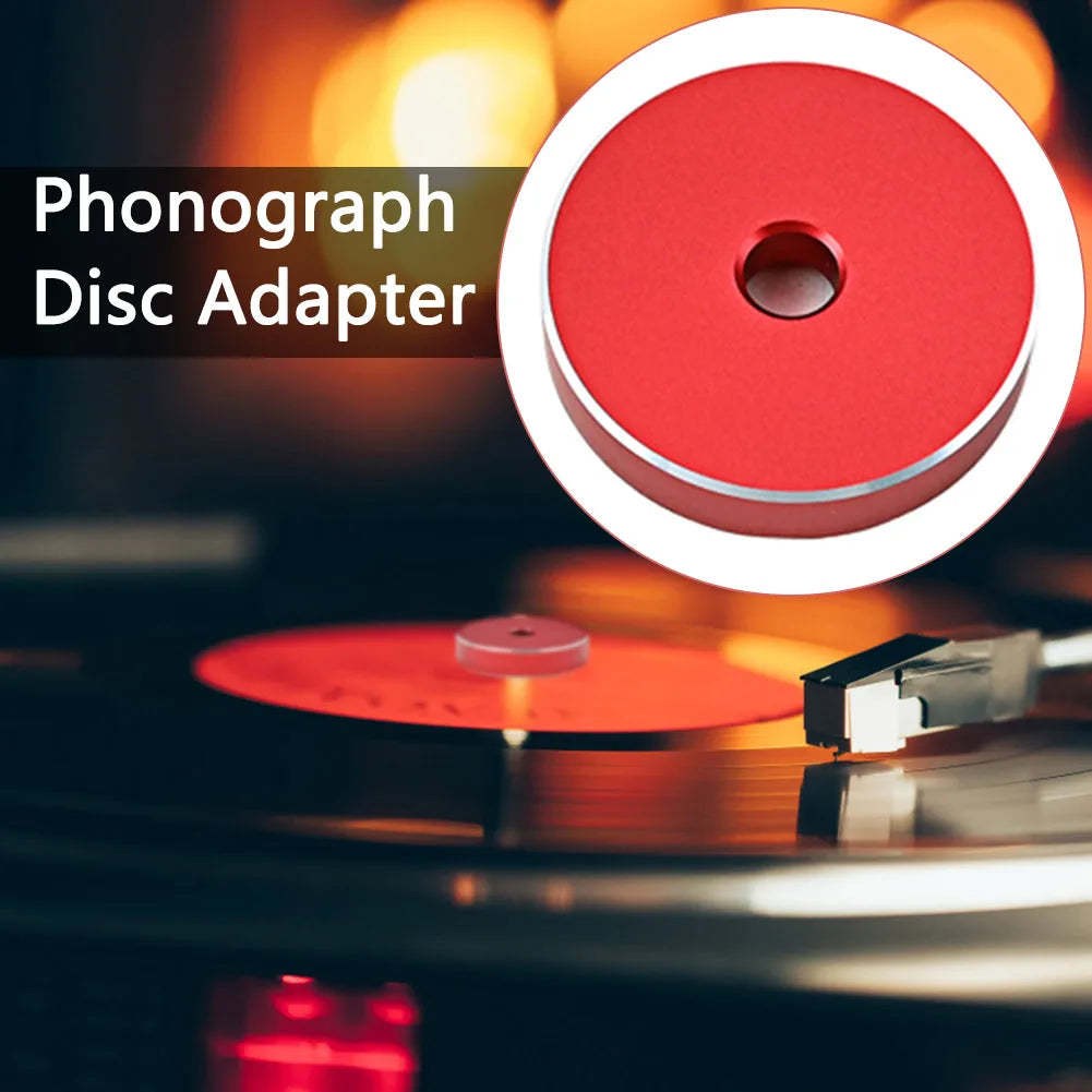 Vinyl Turntable Adapter Solid Aluminum Vinyl Record Turntables Adapter Durability Vinyl Center Adapter Phonograph Accessories