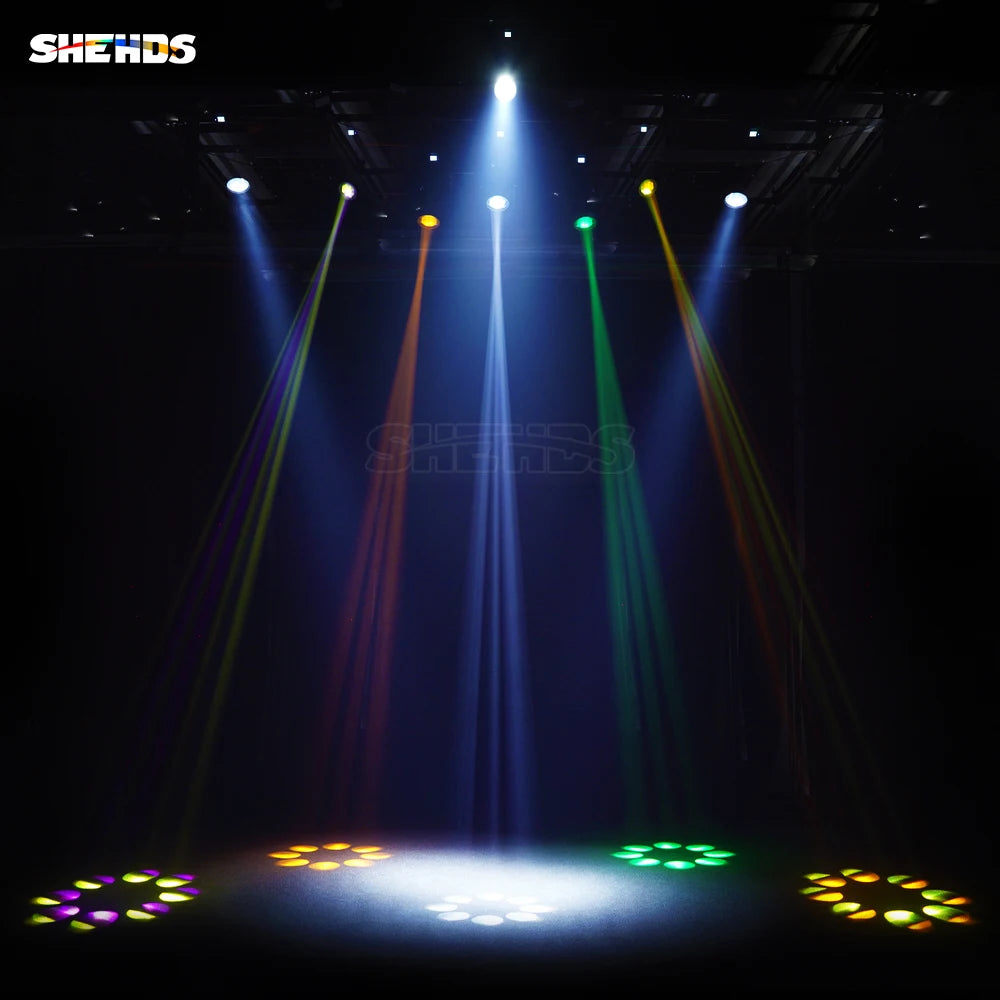 SHEHDS Flight Case With 2Pcs Mini Bulb Beam 230W 7R Moving Head Lighting For DJ Bar Concert Special Equipment