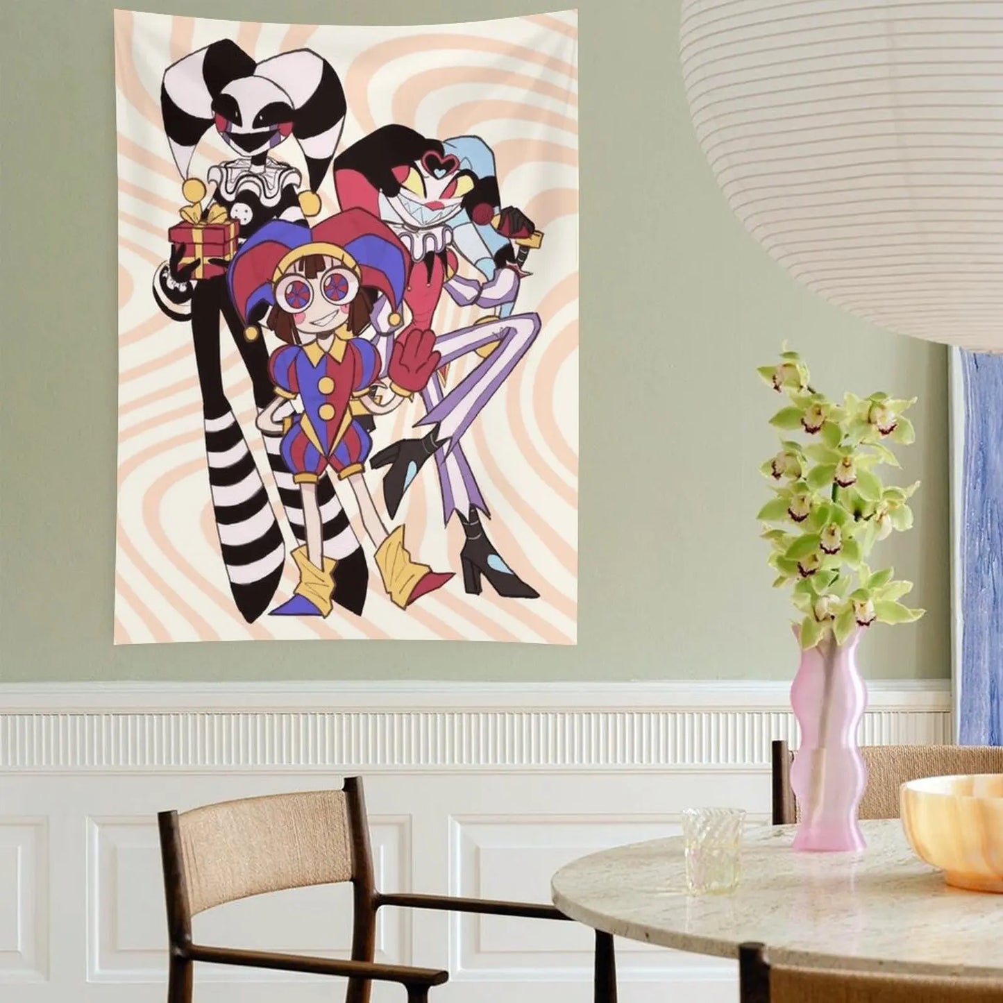 The A-Amazing Circus Cartoon Digital Tapestry, Home Decor, Funny Anime Wall Art Tapestries Backgrounds For Living Room,Dormitory