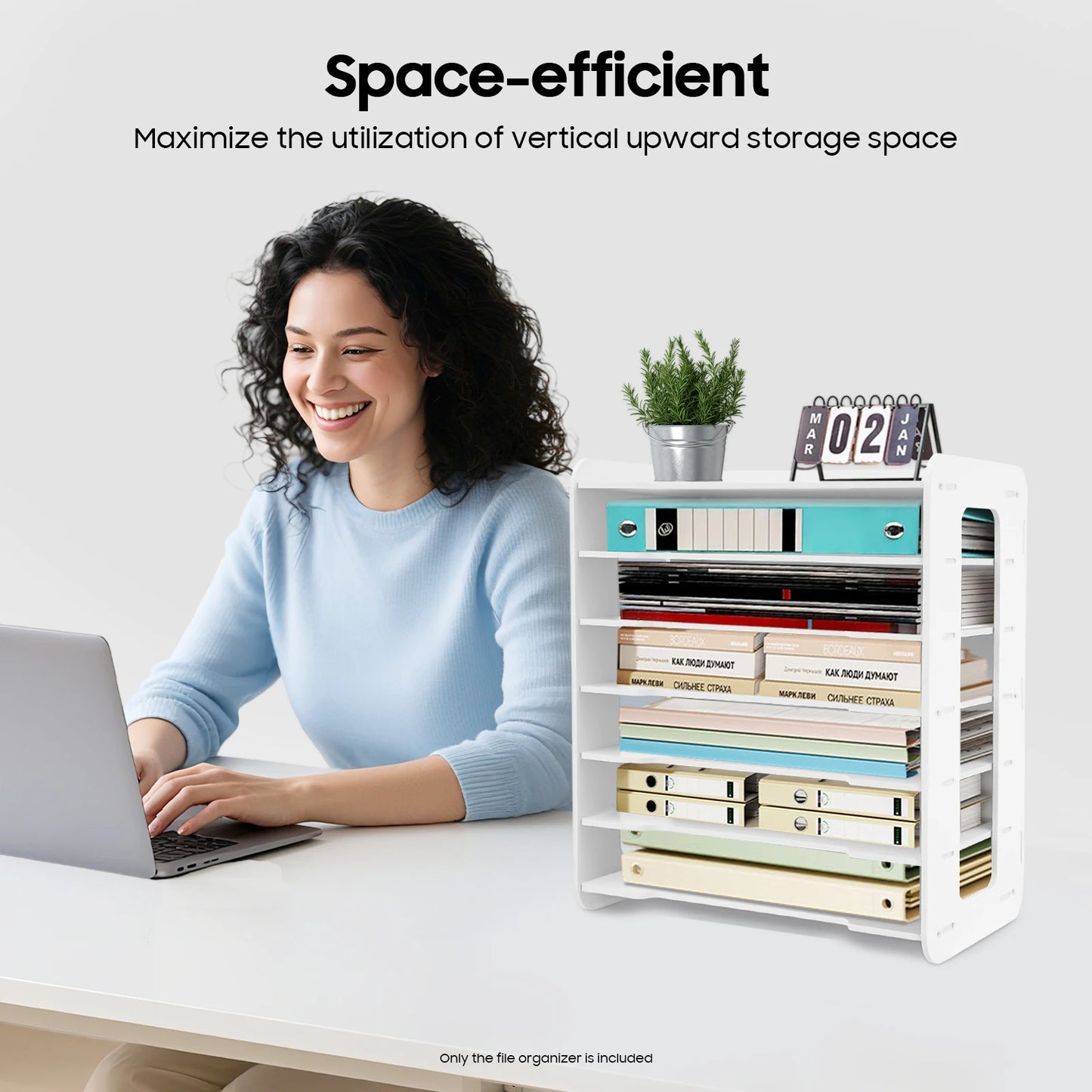 A4 Paper Desktop Storage Rack Office Paper Organiser Desktop File Holder Desk Letter Tray Multilayer Space-Saving Storage