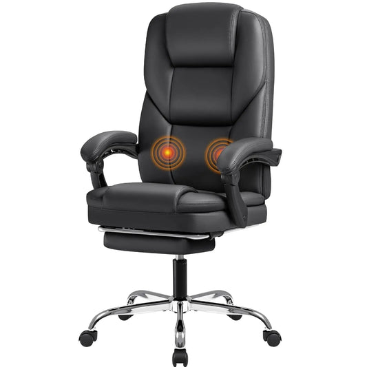 Executive Office Chair with Foot Rest Big and Tall Office Chair Ergonomic Home Office Desk Chairs Reclining High, Customized