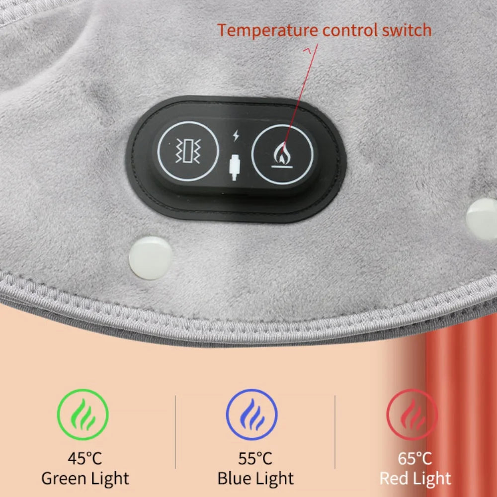 Neck Massager Brace Electric Heating Shoulder Pad 3Level Temperature Control Hot Compress Cervical Shawl Muscle Relax Heath Care