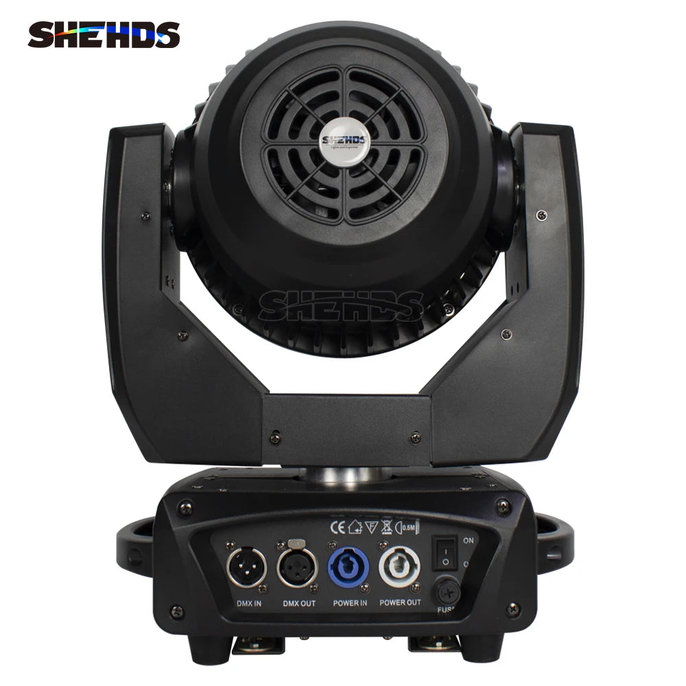 SHEHDS 2pcs LED Zoom 19x15W RGBW Beam Wash Moving Head Lighting Beads Circle Control for DJ Disco Concerts Wedding Christmas