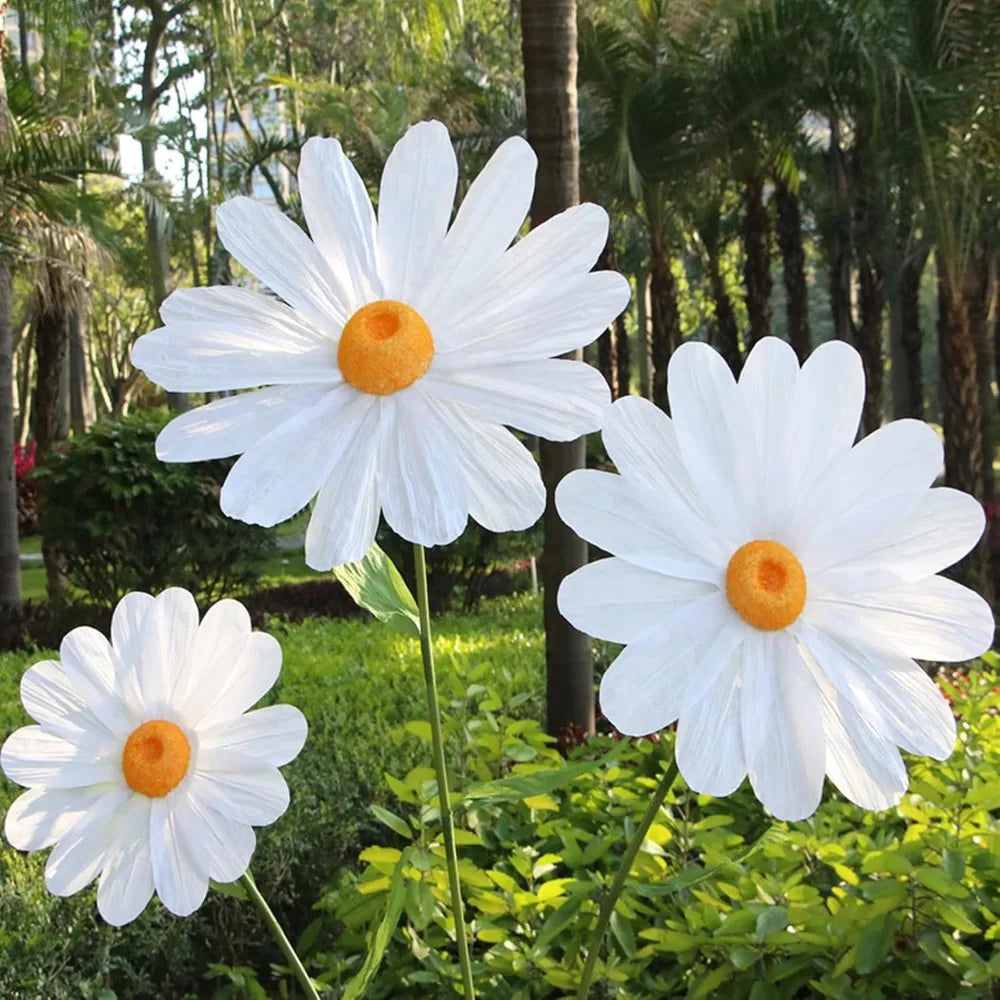 Daisy Flowers Artificial 5.9 Ft Giant Paper Flowers Decoration Big Flowers Decor for Birthday Party Garden Office Home Wedding