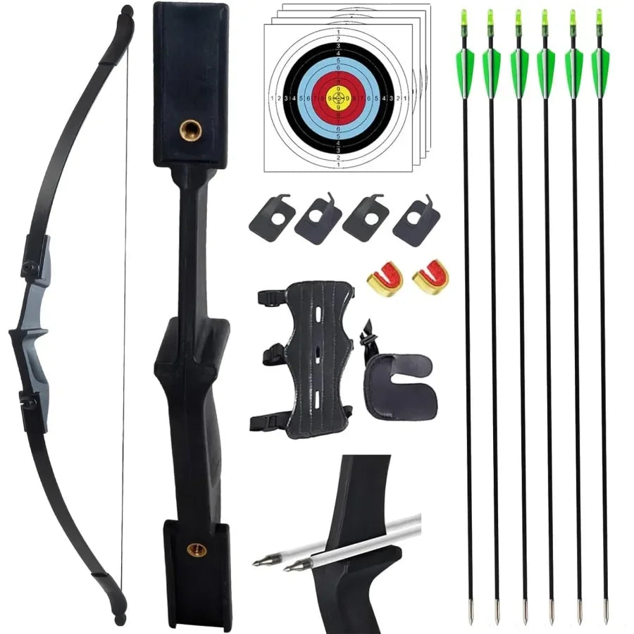 Archery Bow and Arrow Adult - Takedown Recurve Bows Archery Set for Adults Youth Beginner 20lbs Left and Right Handed Outdoor T