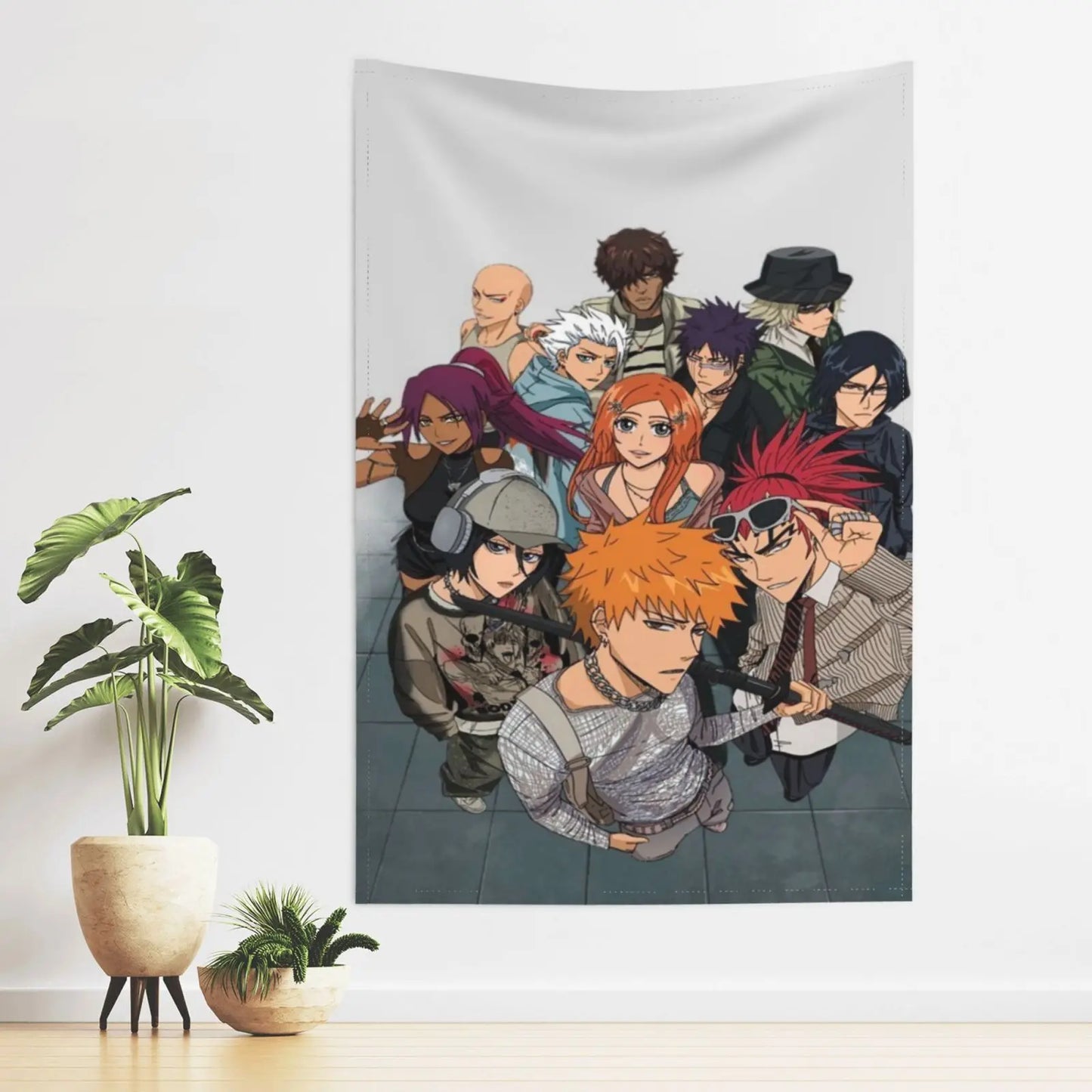 B-BLEACH Anime Tapestry, Home Decor, Hot-Blood Cartoon Character Wall Art Tapestries Backgrounds  For Living Room