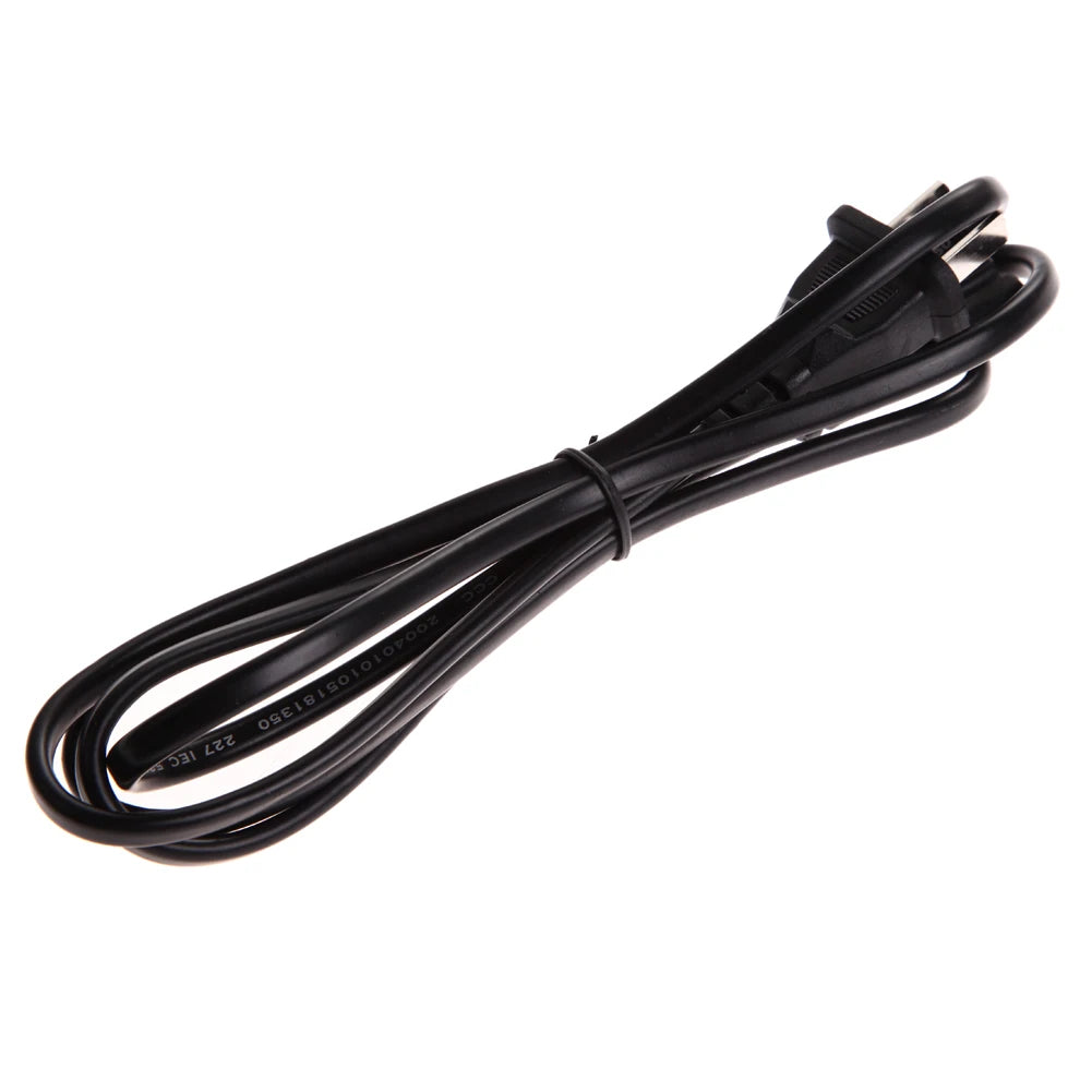 2-Prong AC Power Supply Adapter Cord Cable Replacement 2 Pin Power Cable Supply Cable for PSV/PSP/PS2/PS3/PS4 Game Console