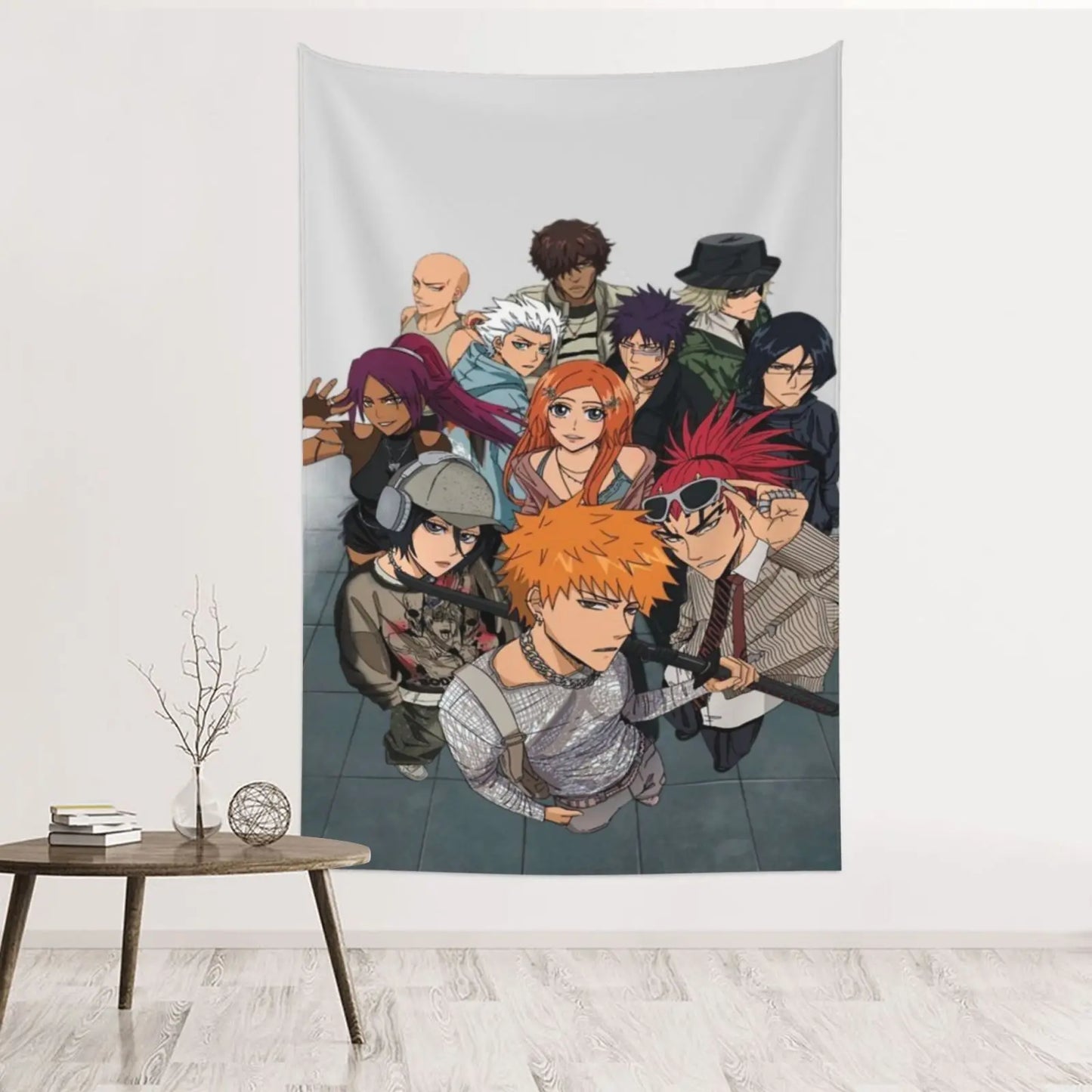 B-BLEACH Anime Tapestry, Home Decor, Hot-Blood Cartoon Character Wall Art Tapestries Backgrounds  For Living Room