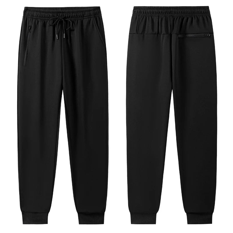Men's Sweatpants with Zipper Pockets Towel Loop Tapered Joggers for Men Athletic Quick Dry Pants for Workout Jogging Running