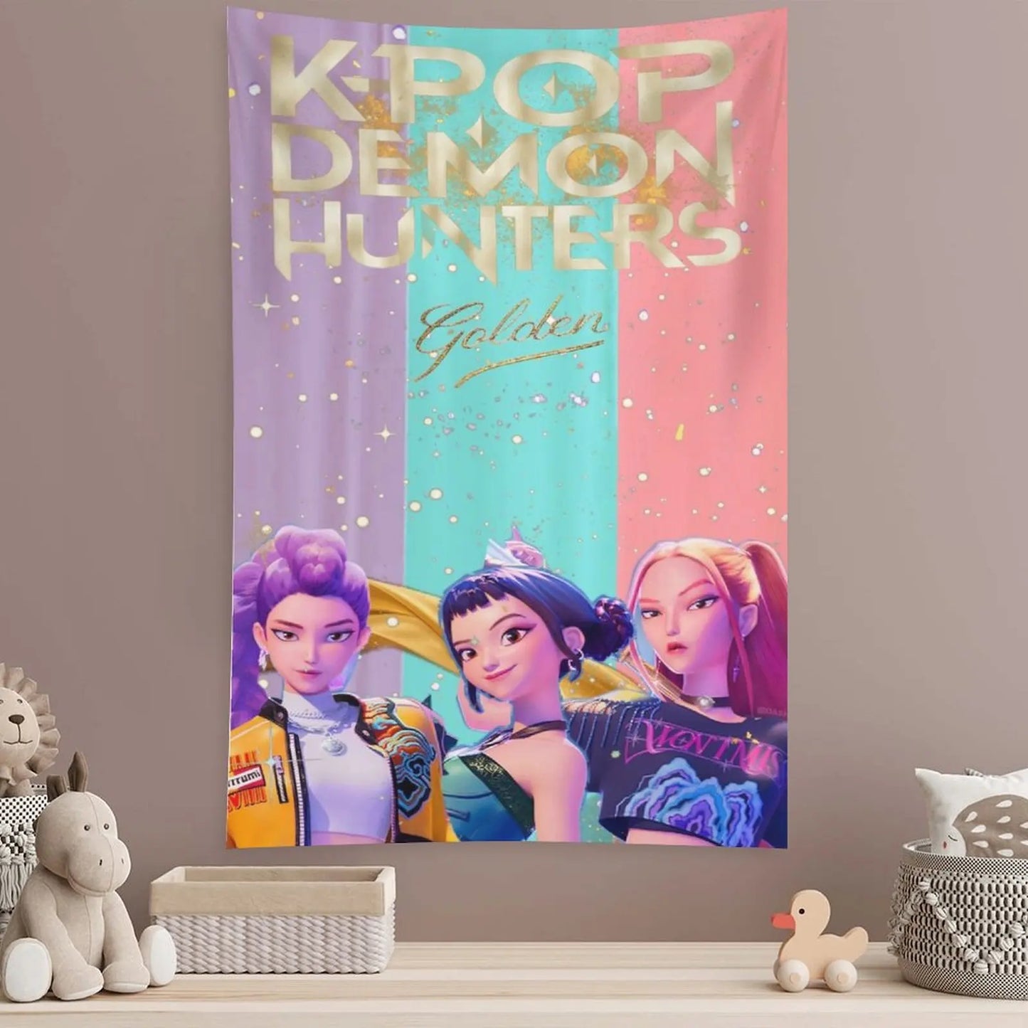 Girls KPop Demon Hunters Tapestry Wall Decor, 40''x60'' Tapestry Gift Applicable To Wall Decor Art Tapestry