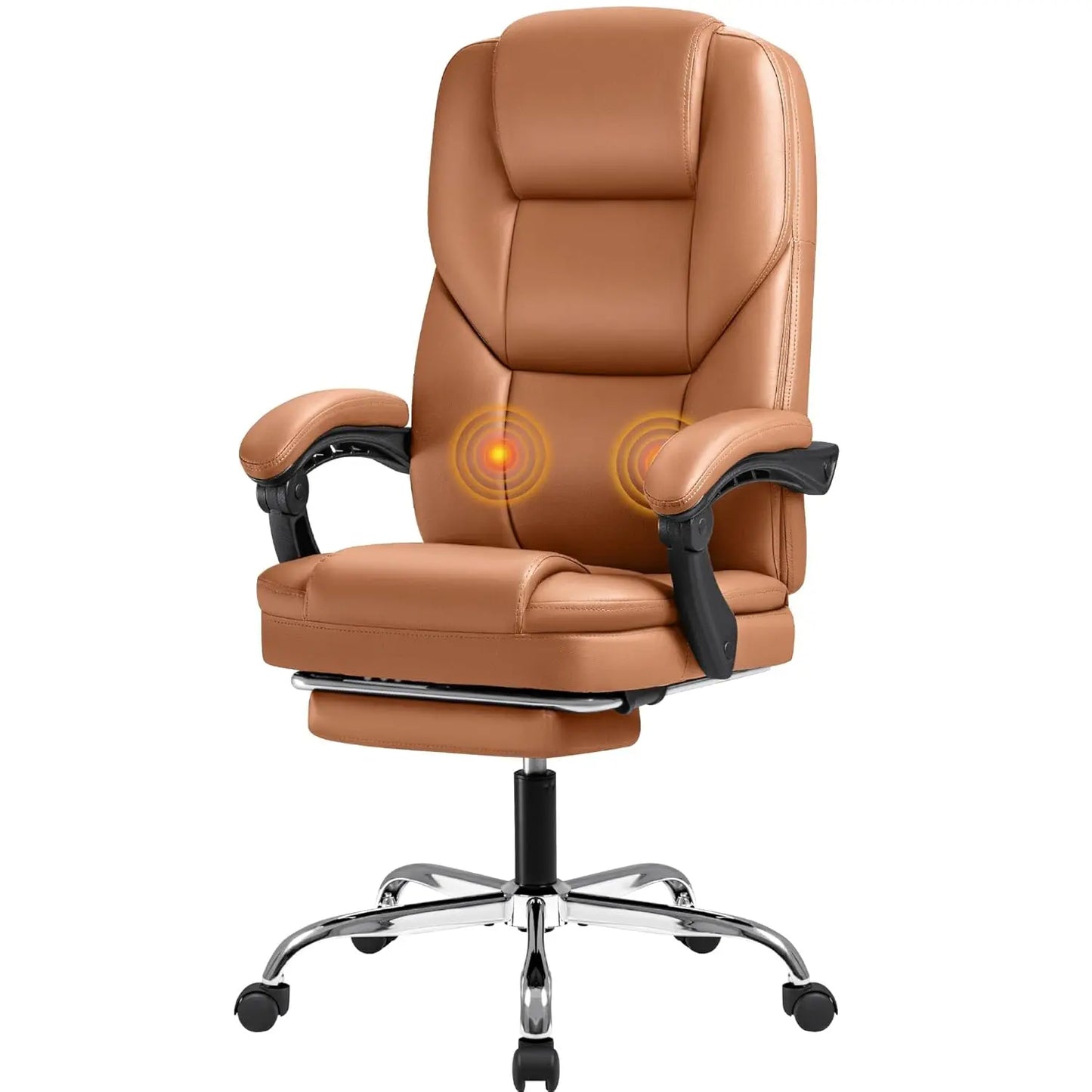 Executive Office Chair with Foot Rest Big and Tall Office Chair Ergonomic Home Office Desk Chairs Reclining High, Customized