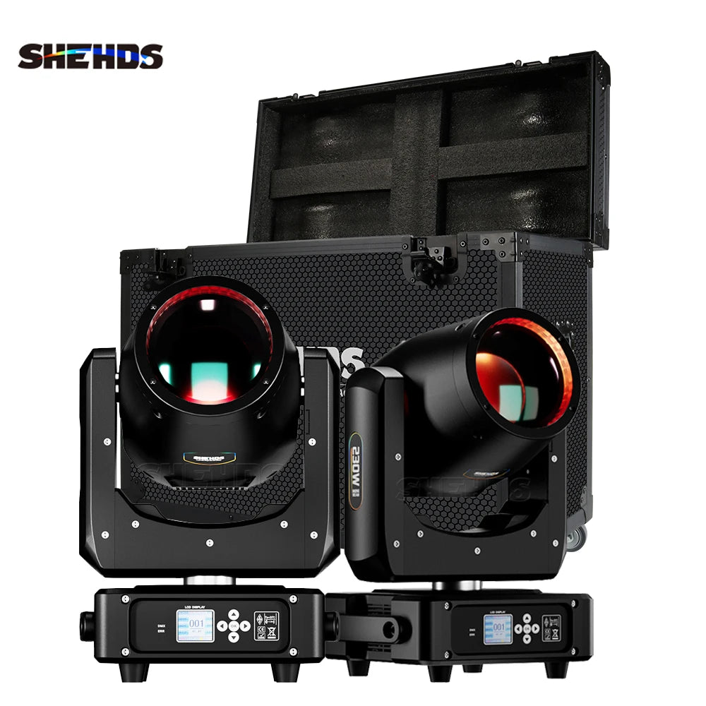 SHEHDS Flight Case With 2Pcs Mini Bulb Beam 230W 7R Moving Head Lighting For DJ Bar Concert Special Equipment