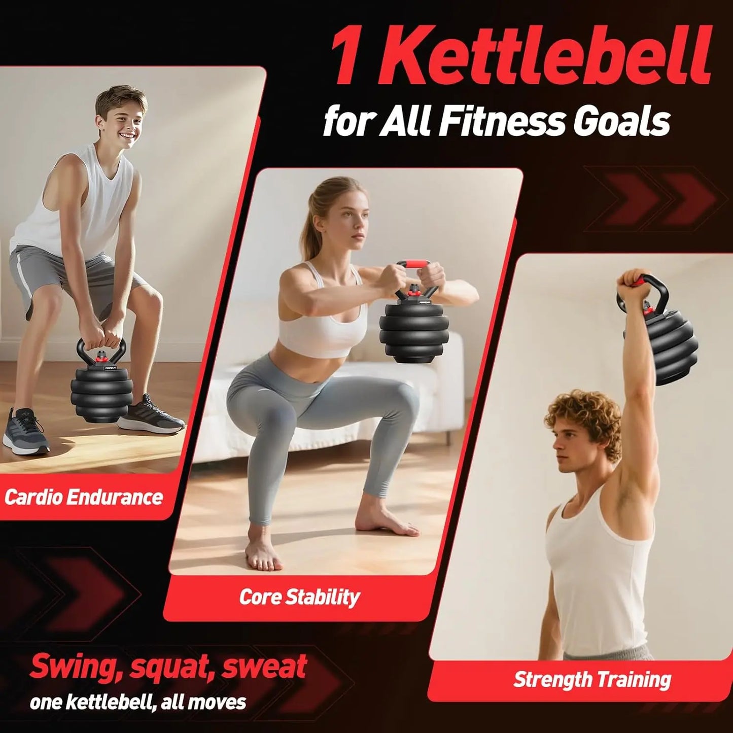 Adjustable Dumbbell Set 5-in-1 Home Gym Equipment, 20-90lbs Free Weights with Upgraded Nut for Men & Women Fitness