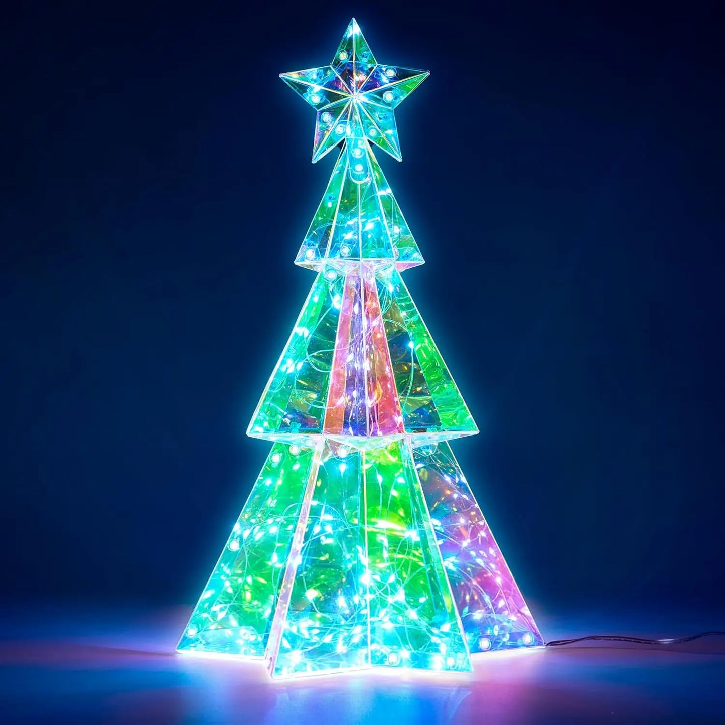 JOYFY15 in Prismatic Iridescent Christmas Tree Light Decorations Prismatic Christmas100 LEDLights for Christmas Eve Night Décor
