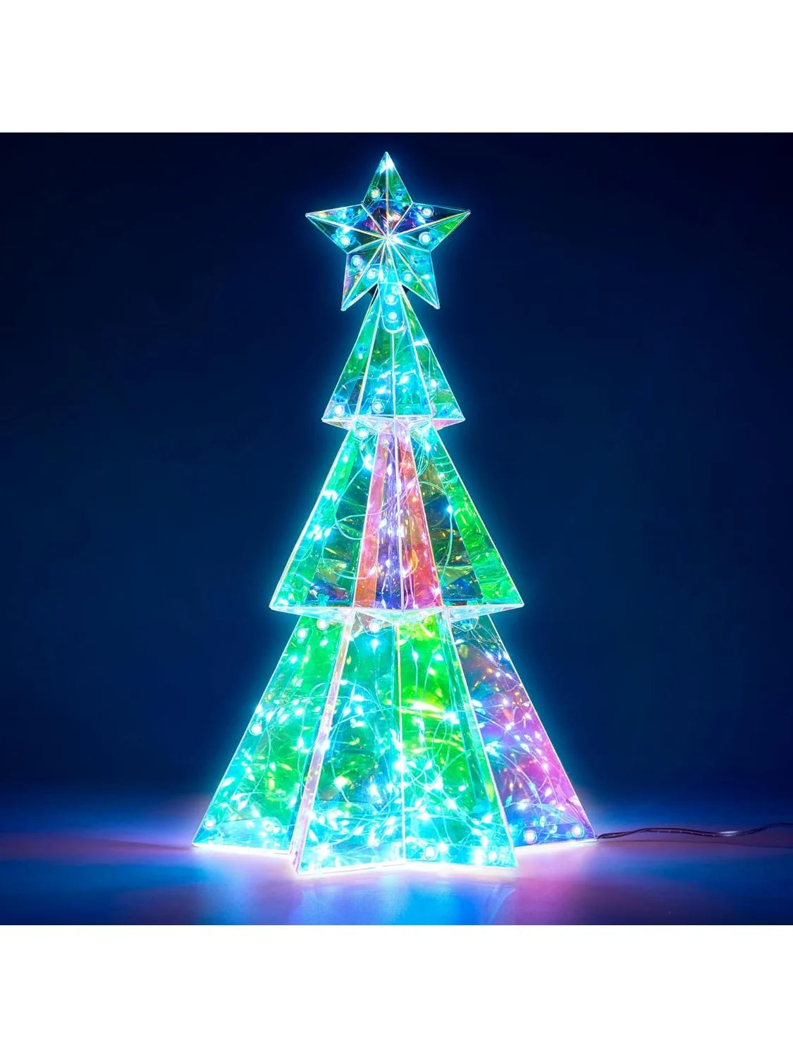 JOYFY15 in Prismatic Iridescent Christmas Tree Light Decorations Prismatic Christmas100 LEDLights for Christmas Eve Night Décor
