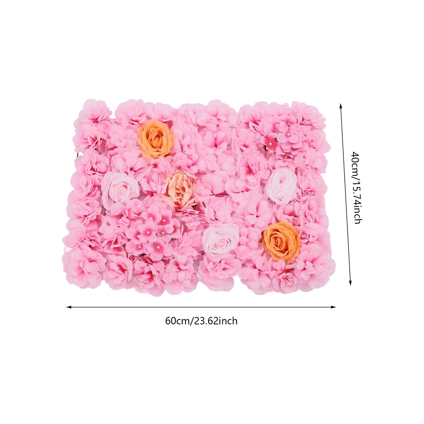 12 Pieces Artificial Plant Flower Wall 60x40cm Decorative Greenery for Wedding Sites Photography Studios Clothing Stores