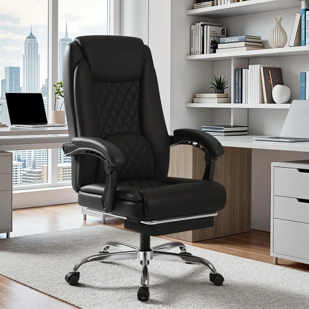 Executive Home Office Chair with Lumbar Support,400lbs Adjustable Ergonomic High Back Office Chair Reclining, Customized