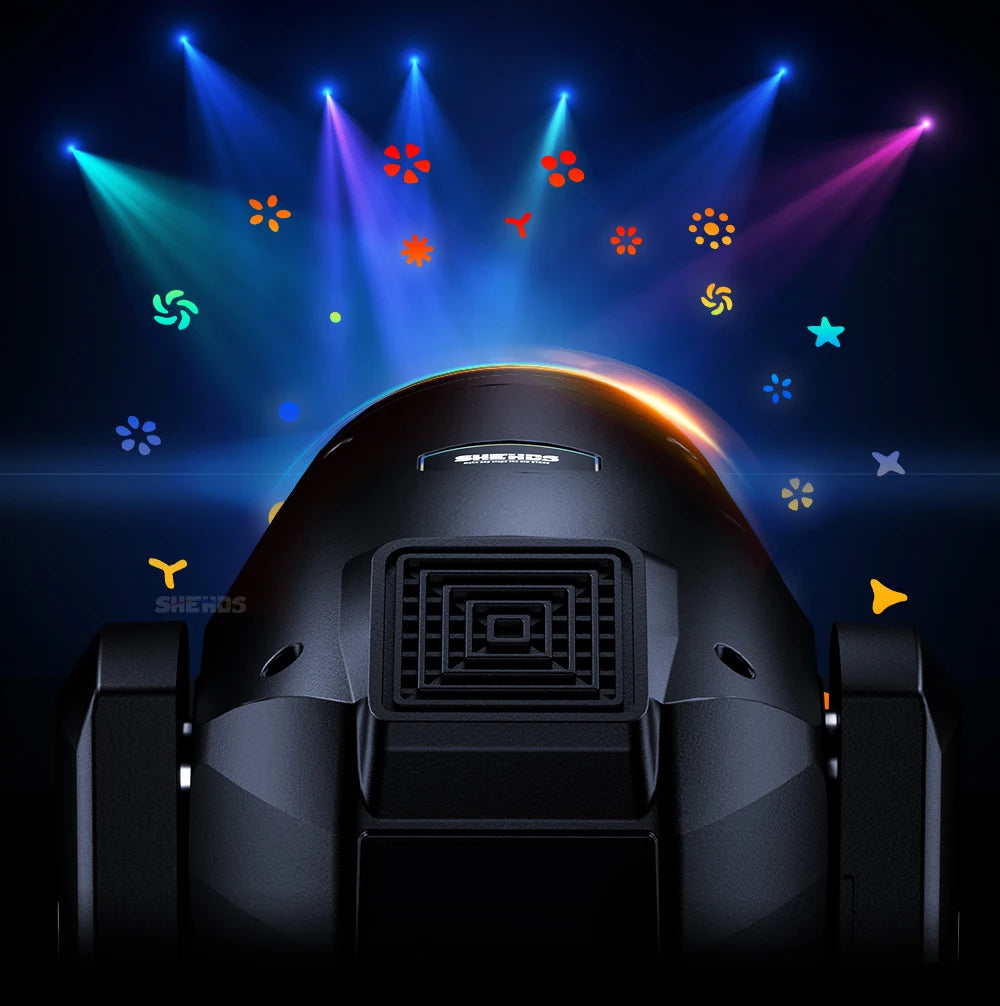 SHEHDS Flight Case With 2Pcs Mini Bulb Beam 230W 7R Moving Head Lighting For DJ Bar Concert Special Equipment