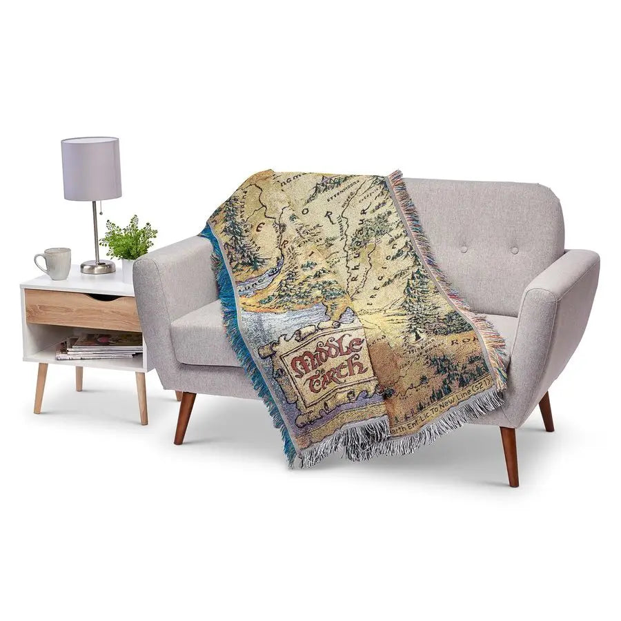 Lord Of The Rings The Hobbit Woven Tapestry Throw Blanket, 48 x 60, Middle Earth