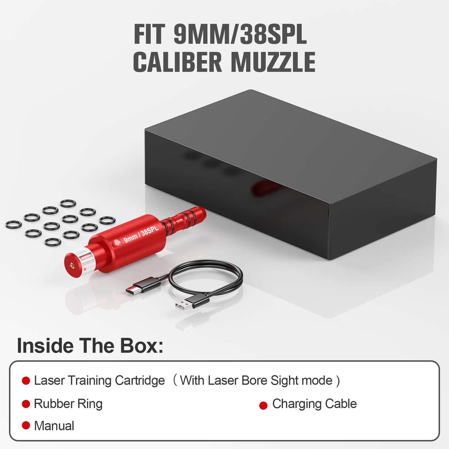 9MM 38SPL multifunctional magnetic red green light trainer, dual-purpose for training and calibration